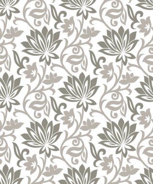 Kusursuz vektör lotus çiçeği duvar kağıdı deseni tasarımı