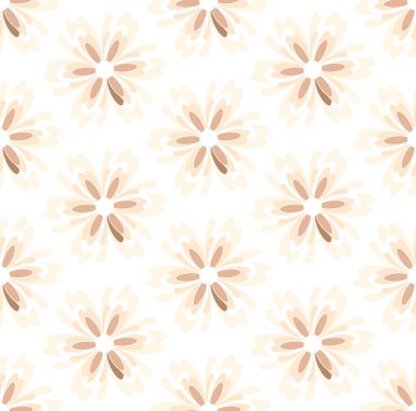 Beyaz arkaplanda sevimli çiçek deseni