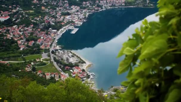 Vista Sulla Città Perast Nella Baia Kotor Montenegro — Video Stock