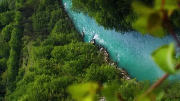 Κάθετη Βίντεο Τιρκουάζ Ποταμός Tara Φαράγγι Και Tara Ποτάμι Στο — Αρχείο Βίντεο