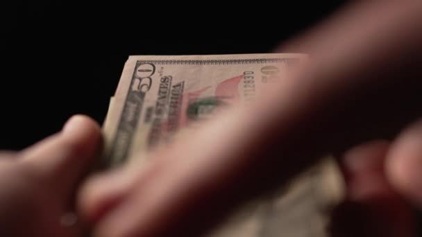 Spending Stolen Money Concept Excess Income — Stock Video