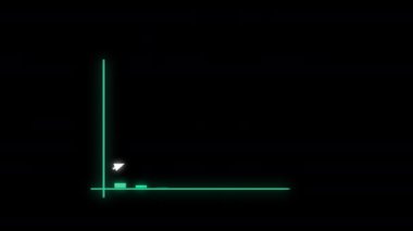 Growing up graph in 4K with alpha channel . High quality 4k footage