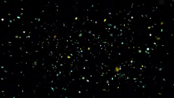 Confetti Green Transparent Background High Quality Footage — Vídeos de Stock
