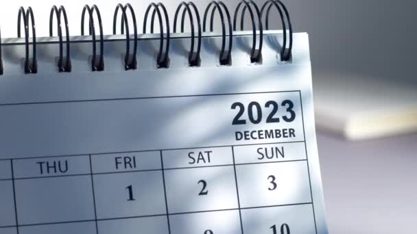 Januari 2024 Kalender Het Concept Van Planning Voor Het Nieuwe — Stockvideo