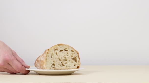 Refusal Bread Gluten Intolerance — Stock Video