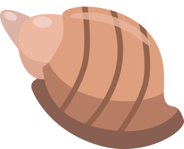 Akvaryum ve deniz kabuğu düz stil.