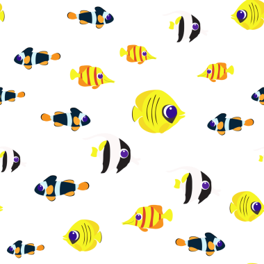 Tropikal balık su altında yüzmek.