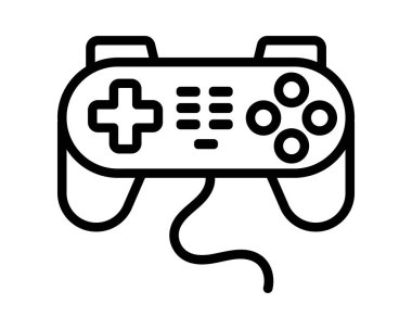 Joystick oyun alanı simgesi seti. vektör simgesinin düz çizimi. Vektör illüstrasyonu