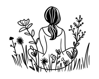 Çizgi sanatı. Vektör illüstrasyonu