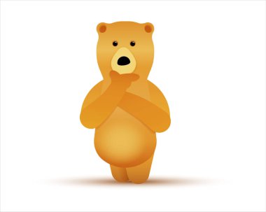 Ayı karakteri. Çizgi film tarzı. Vektör illüstrasyonu