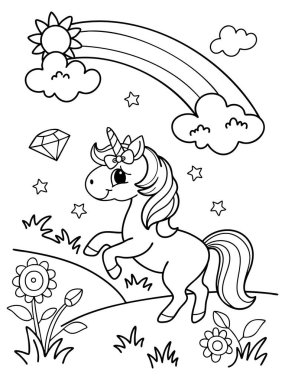 El boyama kitabı vektör çizimi. Vektör illüstrasyonu