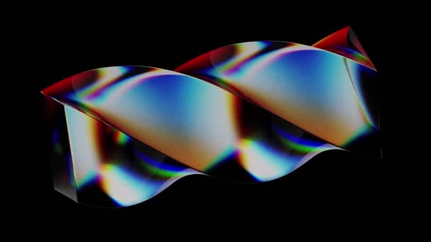 一个扭曲的玻璃人影的动态动画 光散射对玻璃表面的影响 还原具有噪声效果的抽象动画 3D说明 — 图库视频影像
