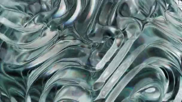 Sıvı Camın Işık Dağılım Etkisiyle Boyutlu Soyut Dinamik Animasyonu Modern — Stok video