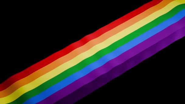 Animação Banner Cor Lgbt Banner Mês Orgulho Bandeira Orgulho Lgbt — Vídeo de Stock