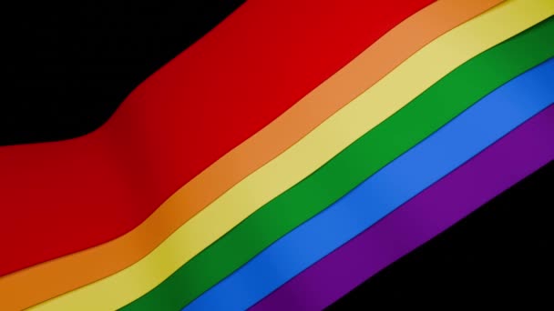 Animación Banners Color Lgbt Banner Del Mes Orgullo Bandera Orgullo — Vídeo de stock