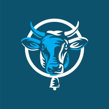 GREAT CATTLE HED LOGO, silhouette of great cow face vector illustrations