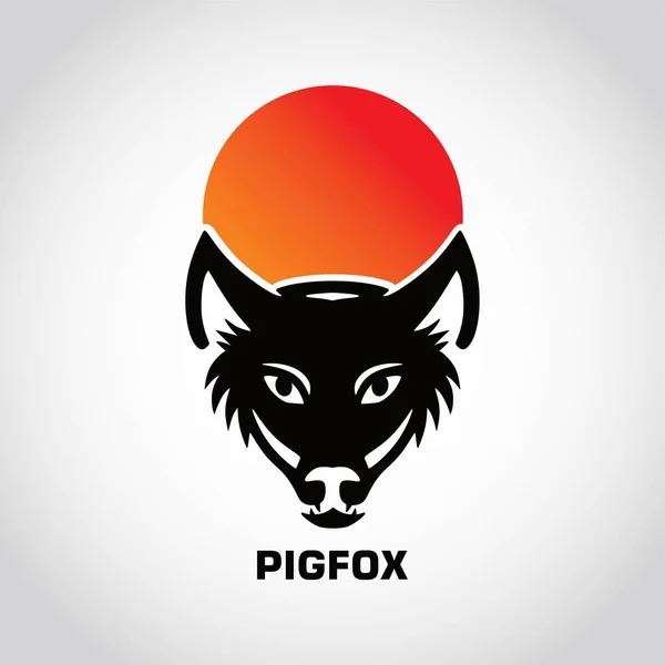 WILD BOAR LOGO, silhouette of big pig head vector illustrations