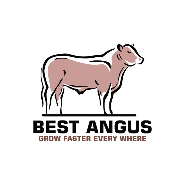 ANGUS Yılın En İyi Kedisi, güçlü ve güçlü sığır vektör çizimleri silueti