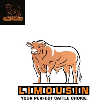 LIMOUSHIN logosunun çizimi, siluet güçlü ve güç vektörü çizimleri