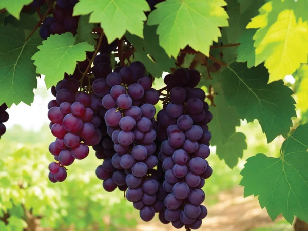 stock image dark purple grapes are very attractive and fresh