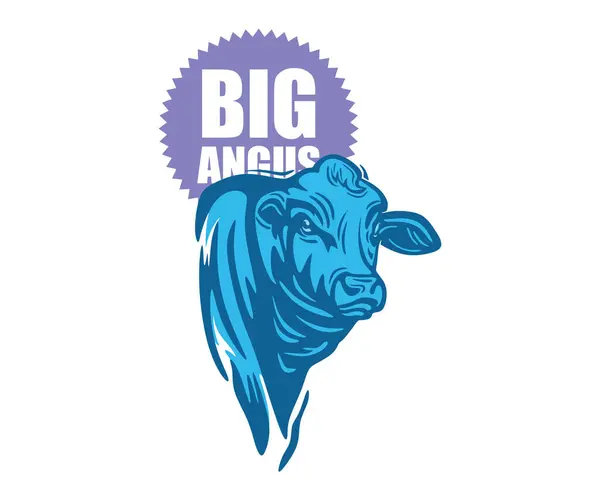 Büyük Angus logosu, sığır silueti 