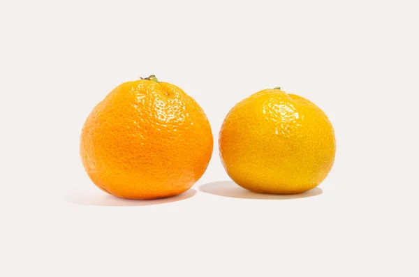 Oransje Tangerin Hvit Bakgrunn – stockfoto