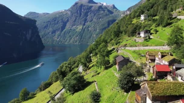 Natureza Noruega Paisagens Mais Bonitas Viagem Inesquecível Majestoso Fiorde Atingido — Vídeo de Stock