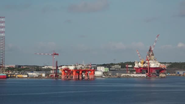 Norwegen Bergen Juli 2023 Offshore Technologien Zur Und Gasförderung Und — Stockvideo
