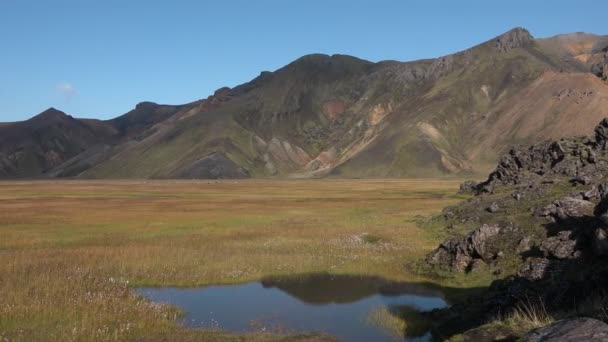 Ισλανδία Όμορφα Τοπία Αξέχαστο Ταξίδι Φανταστική Σκανδιναβική Φύση Σχηματίζοντας Παραδεισένιο — Αρχείο Βίντεο