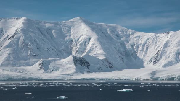 Antarktida Nádherná Příroda Krajina Ledovci Oceánu Horách Ledovcích Globální Oteplování — Stock video