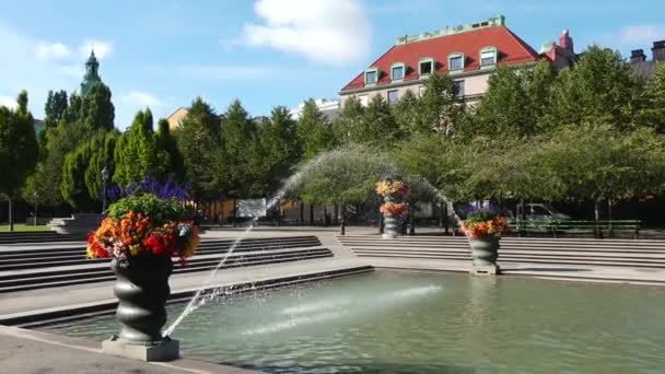 Mooiste Steden Ter Wereld Stockholm Omgeven Door Water Met Oude — Stockvideo
