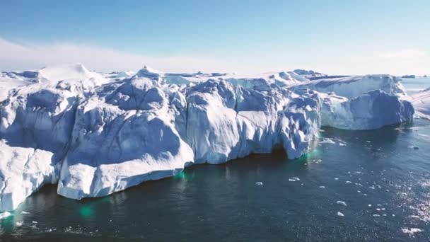 Antarktyda Natura Góry Lodowe Zmiany Klimatyczne Pogodowe Globalne Ocieplenie Antarktyda — Wideo stockowe