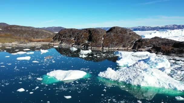Antarktis Natur Eisberge Klima Und Wetter Ändern Sich Die Globale — Stockvideo