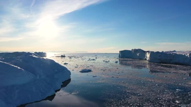 Antarktyda Natura Góry Lodowe Zmiany Klimatyczne Pogodowe Globalne Ocieplenie Antarktyda — Wideo stockowe