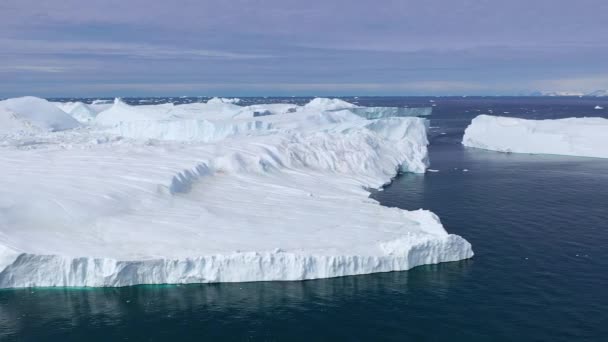 Antártica Natureza Icebergs Clima Mudanças Climáticas Aquecimento Global Antártida Derrete — Vídeo de Stock