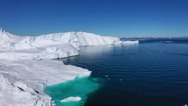 Ανταρκτική Φύση Παγόβουνα Κλιματική Και Κλιματική Αλλαγή Φαινόμενο Του Θερμοκηπίου — Αρχείο Βίντεο