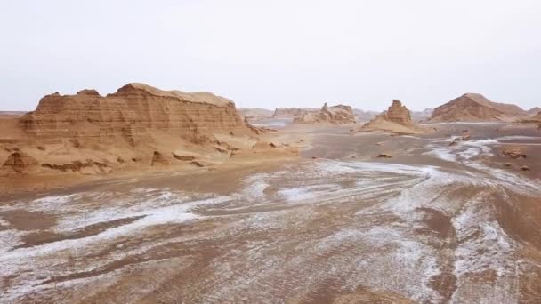 Gyönyörű Természet Sivatag Légi Felvétel Gyönyörű Sivatagi Táj Ökológiai Környezet — Stock videók