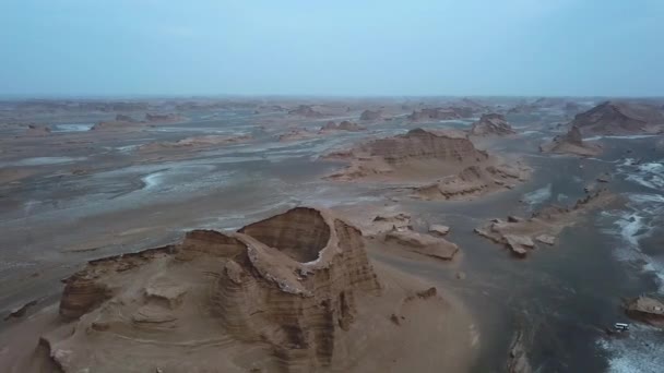 아름다운 사막이요 아름다운 가뭄이요 문제가 있습니다 온난화 바위에서 극적인 지질학적 — 비디오