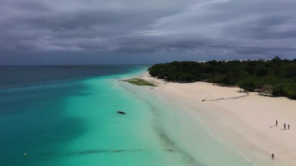 Spiagge Isole Dell Oceano Indiano Drone Vista Isola Tropicale Barriera — Video Stock
