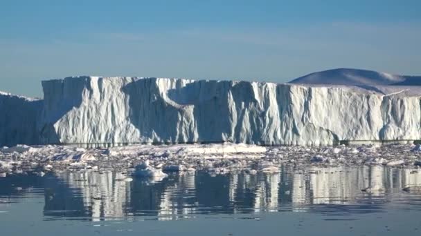 Ijsbergen Oceaan Antarctica Landschap Wonderen Van Natuur Opwarming Van Aarde — Stockvideo