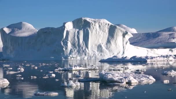 Icebergs Oceano Paisagem Antártica Maravilhas Natureza Aquecimento Global Mudanças Climáticas — Vídeo de Stock
