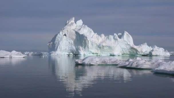 Icebergs Wonders Nature Giant Floating Iceberg Melting Glacier Antarctica Global — Stock Video