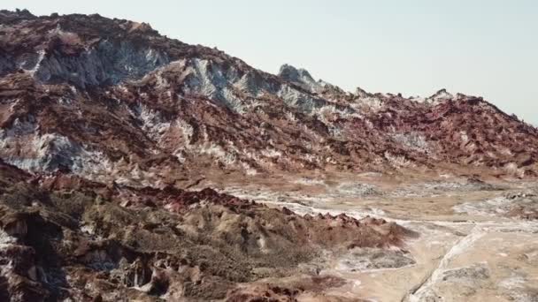 美しい自然 デザート 美しい砂漠の風景 エコロジカル環境 干ばつした 水に関する問題 地球温暖化 ルート砂漠 イラン エアリアルビュー — ストック動画