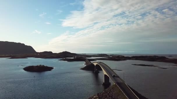 Příroda Nádherná Krajina Pohled Drony Vzduch Uzamčení Krásná Záběr Mostu — Stock video