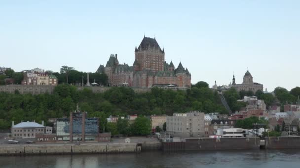 Quebec Kanada Czerwca 2020 Quebec Panorama Miasta Widok Miasto Hotelu — Wideo stockowe