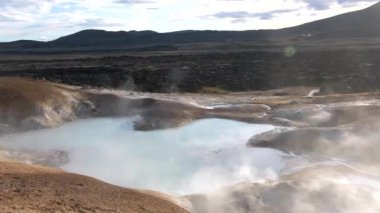 İzlanda 'nın güzel manzaraları. Harika Kutup Doğası.