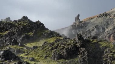 İzlanda 'nın güzel manzaraları. Harika Kutup Doğası.