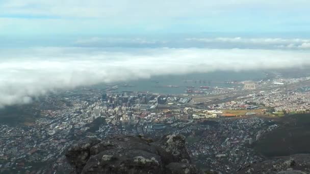 Ciudad Del Cabo Vista Ciudad Desde Montaña Mesa — Vídeos de Stock