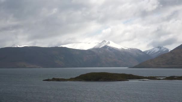 Patagonia Cieśnina Magellana Chile Ameryka Południowa Góry Lodowce Krajobraz Lodowców — Wideo stockowe