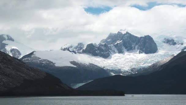 Patagonië Straat Van Magellan Chili Zuid Amerika Bergen Gletsjers Landschap — Stockvideo